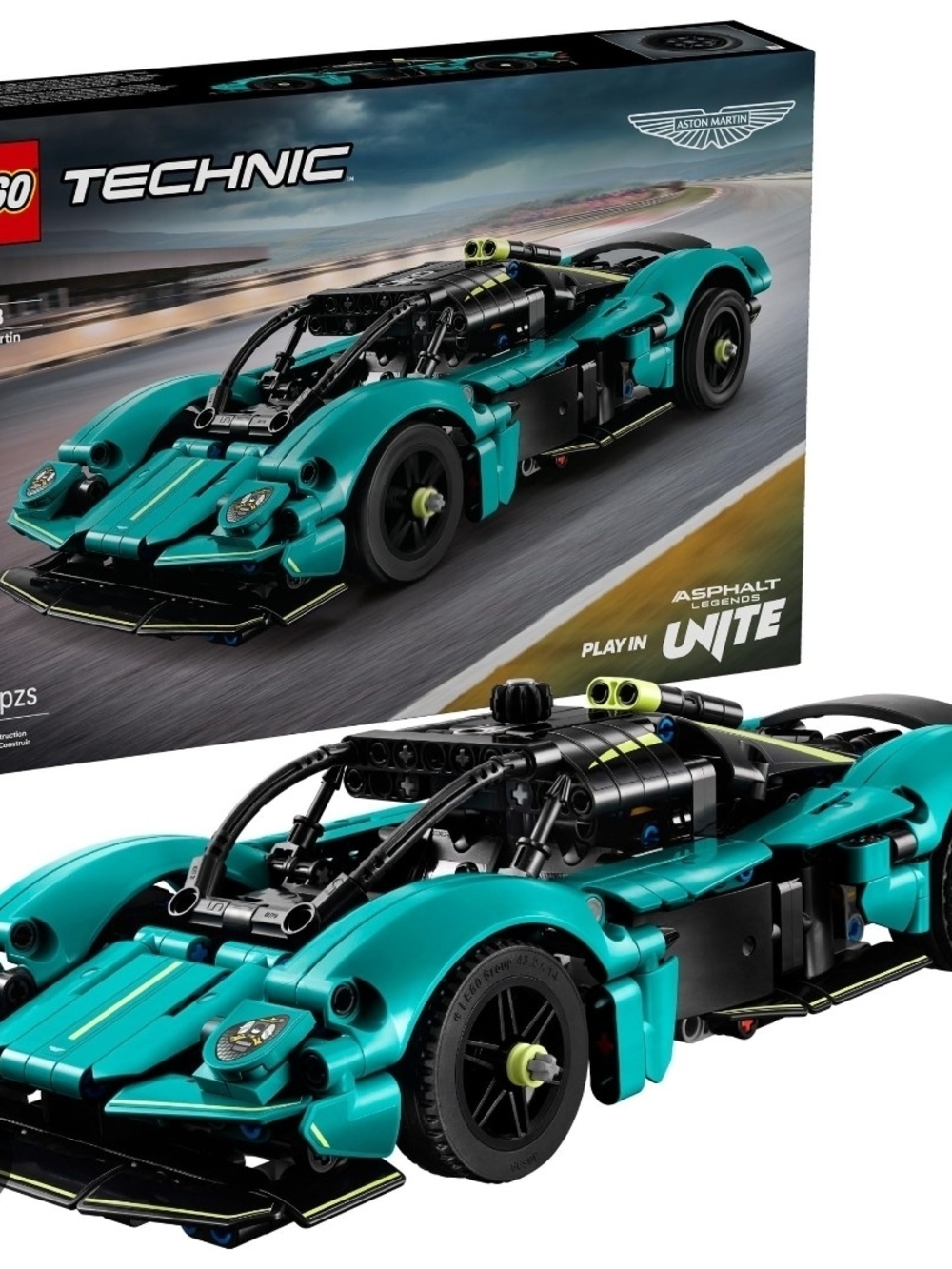 Lego Technic Teal and Black Racing Prototype Car